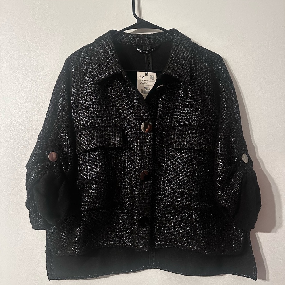 Zara Black Shimmer Women's Blazer xs/s